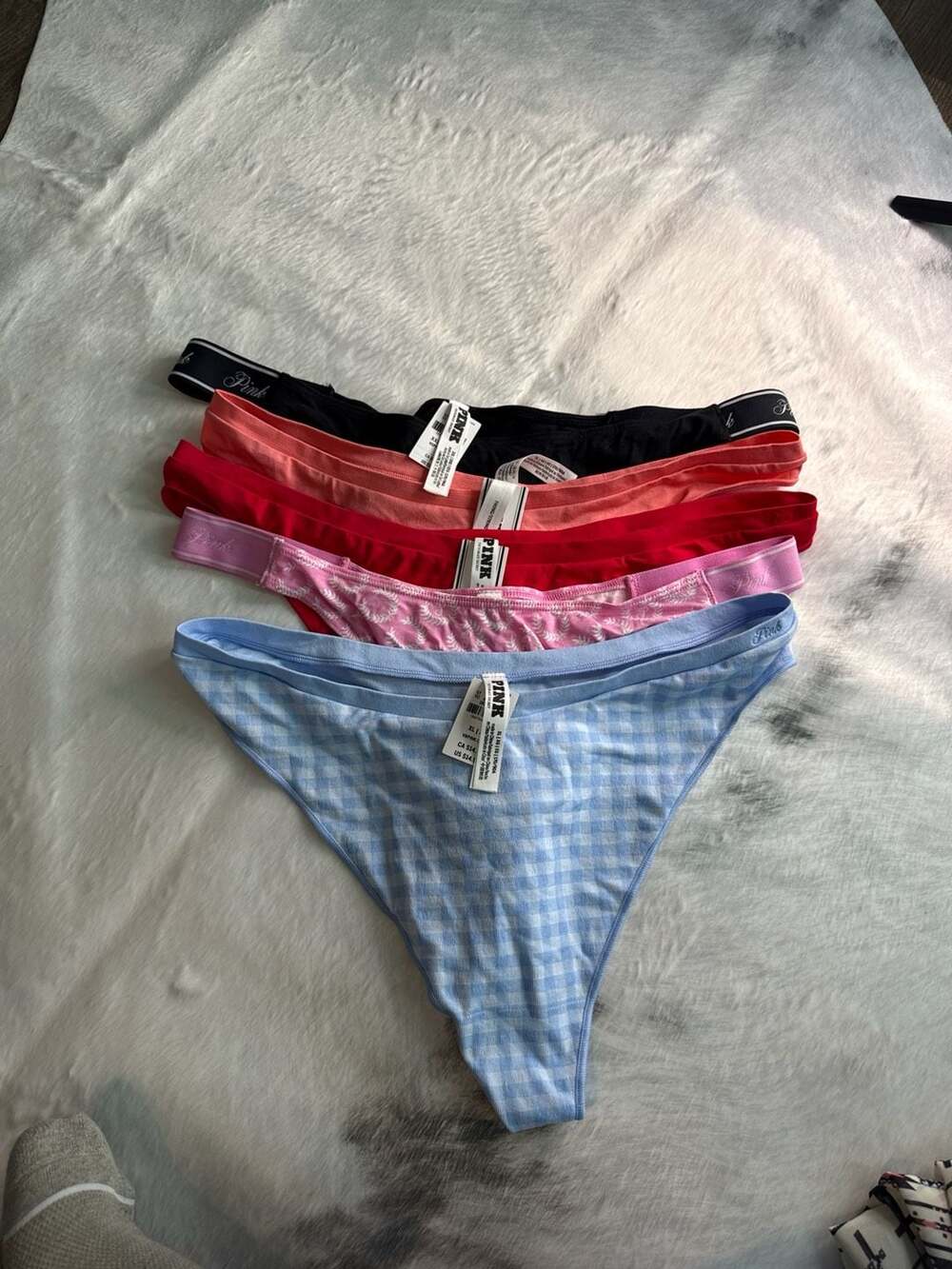 PINK bundle multi color thongs- XL, XXL
